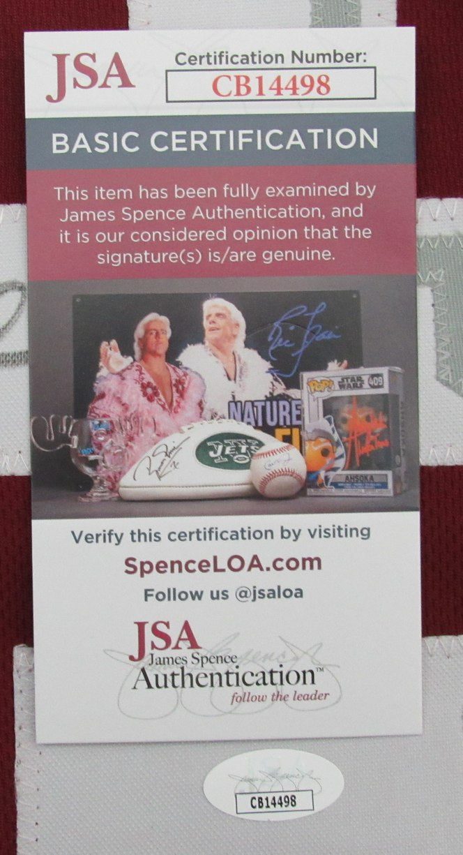 Dante Hall Signed/Auto Maroon Custom Football Jersey KC Chiefs JSA 193588