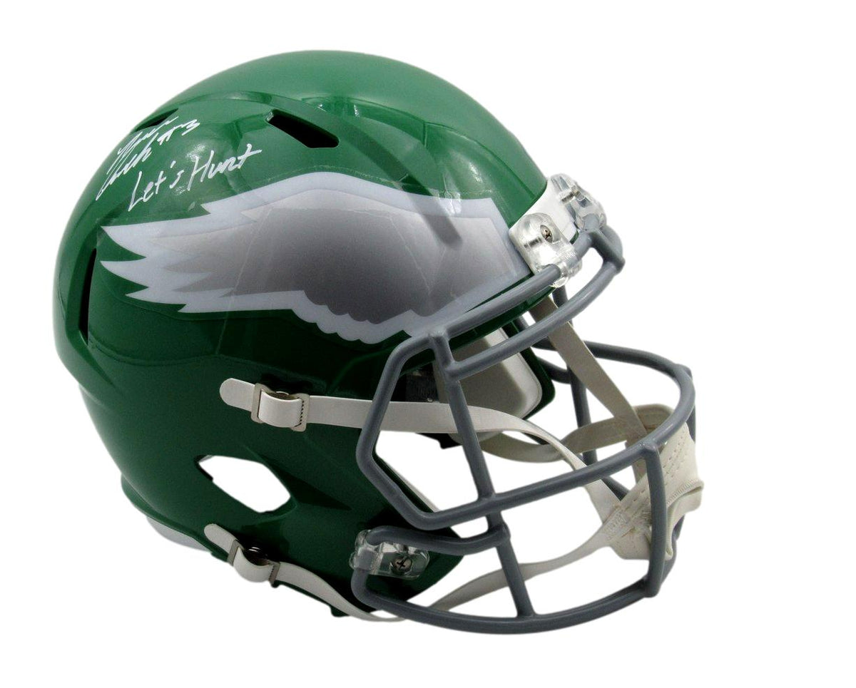 Nolan Smith Signed/Inscribed Full Size Replica Kelly Helmet Eagles JSA 193470