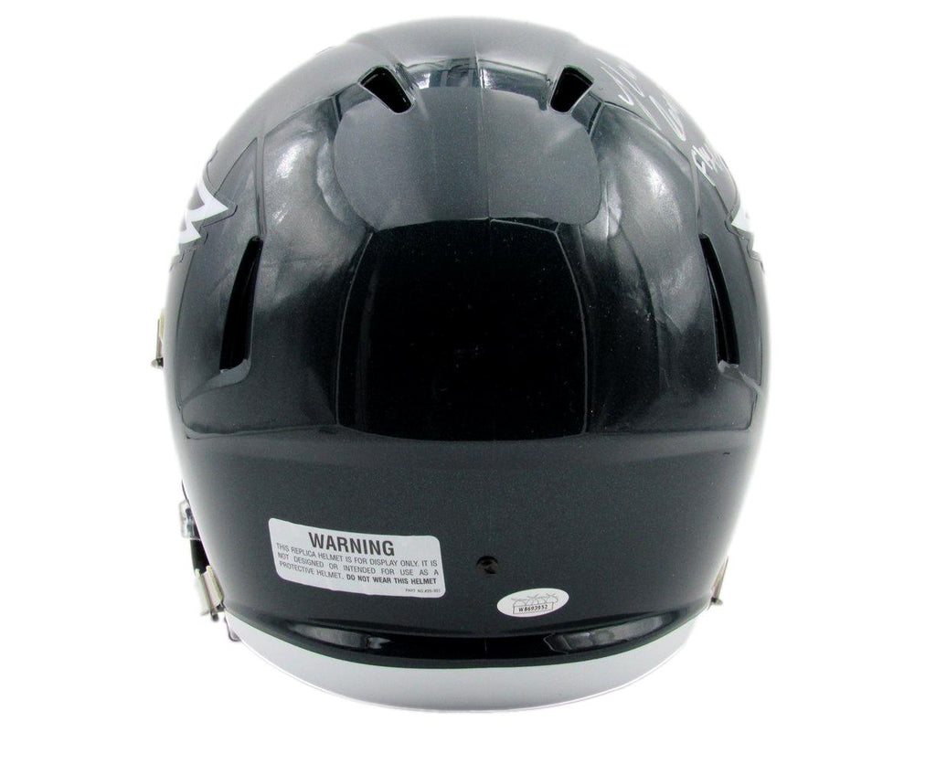 Nolan Smith Signed/Inscribed Full Size Speed Replica Helmet Eagles JSA 193472