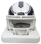 Nolan Smith Signed/Auto Salute To Service Mini Football Helmet Eagles JSA 193469
