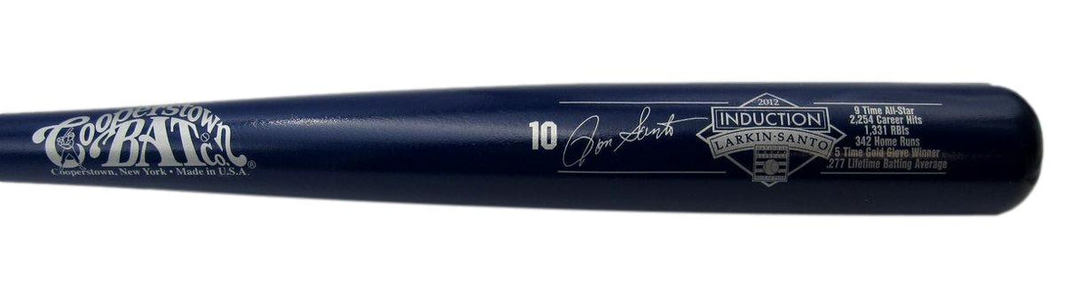 Ron Santo HOF Navy Blue Cooperstown Bat with Stats Chicago Cubs UNSIGNED 192630
