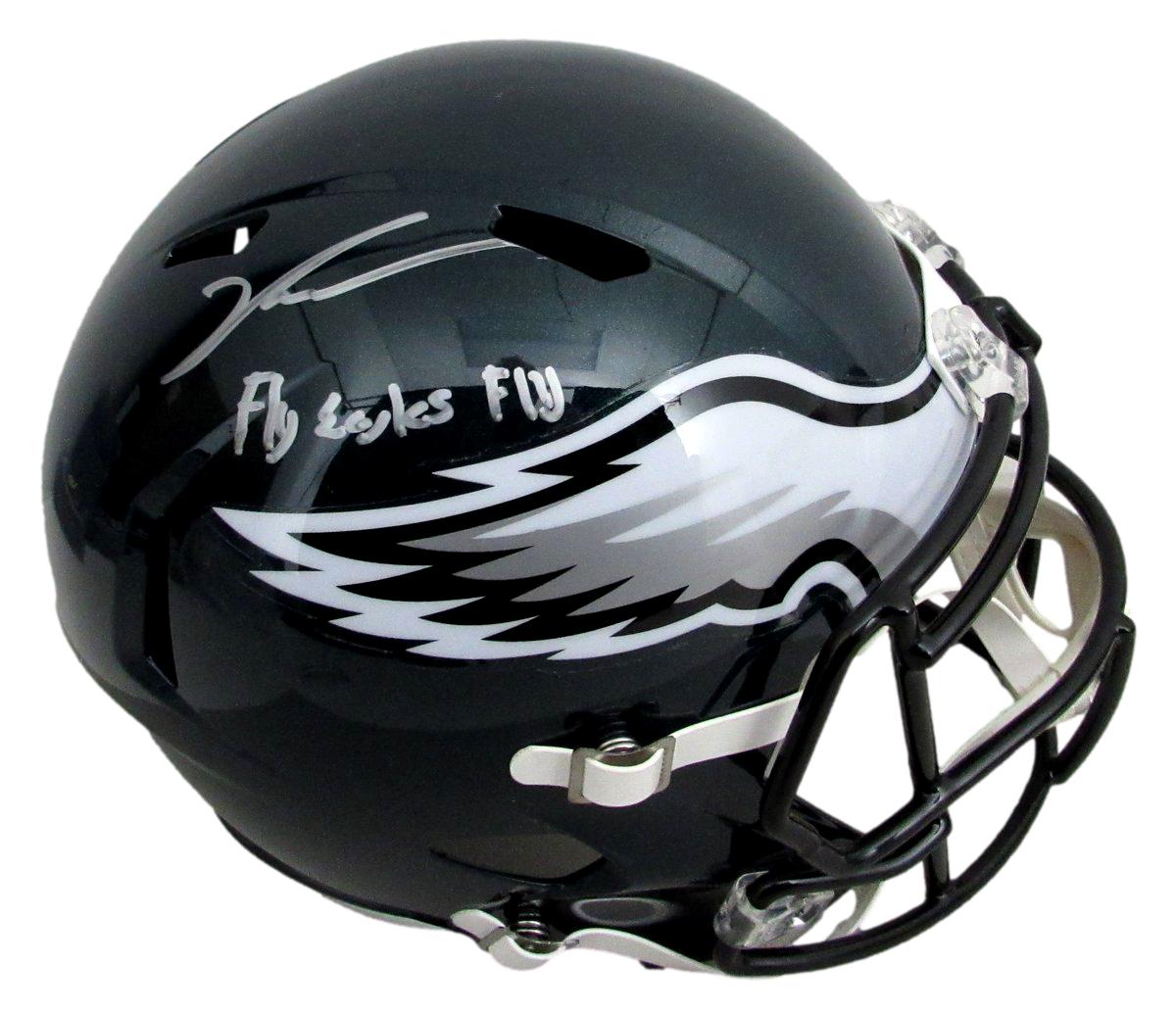 Jalen Carter Signed/Inscr Speed Full Size Replica Helmet Eagles PSA/DNA 193662