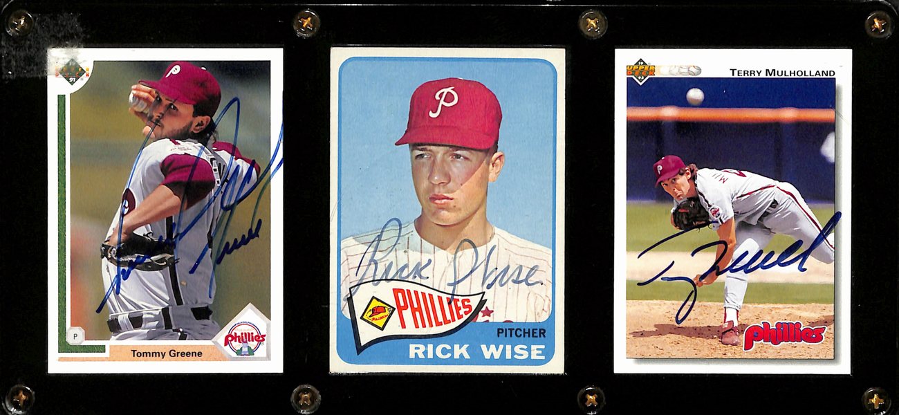 Lot of (3) Signed/Autographed Phillies No-Hitter Pitchers Baseball Cards 189392