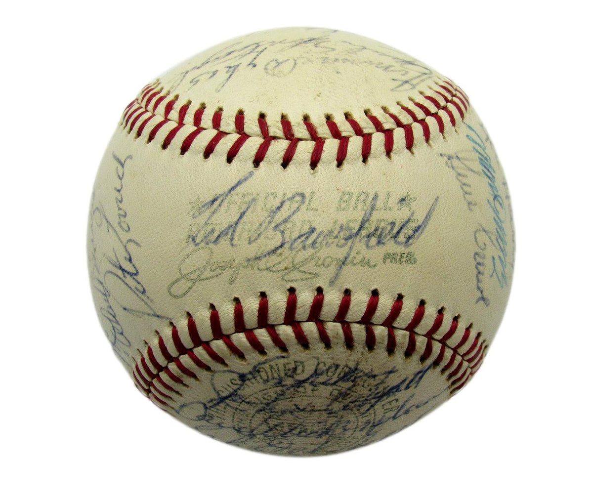 1963 Kansas City Athletics Team Signed OAL Baseball (28) La Russa HOF 193601