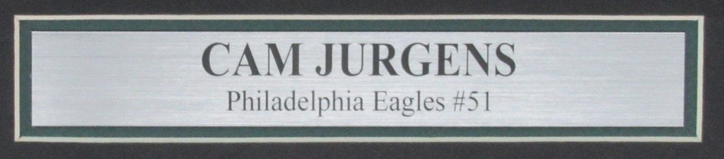 Cam Jurgens Autographed 8x10 Photo Framed Philadelphia Eagles PSA/DNA 193989