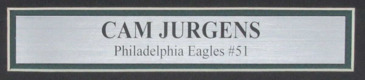 Cam Jurgens Autographed 8x10 Photo Framed Philadelphia Eagles PSA/DNA 193989