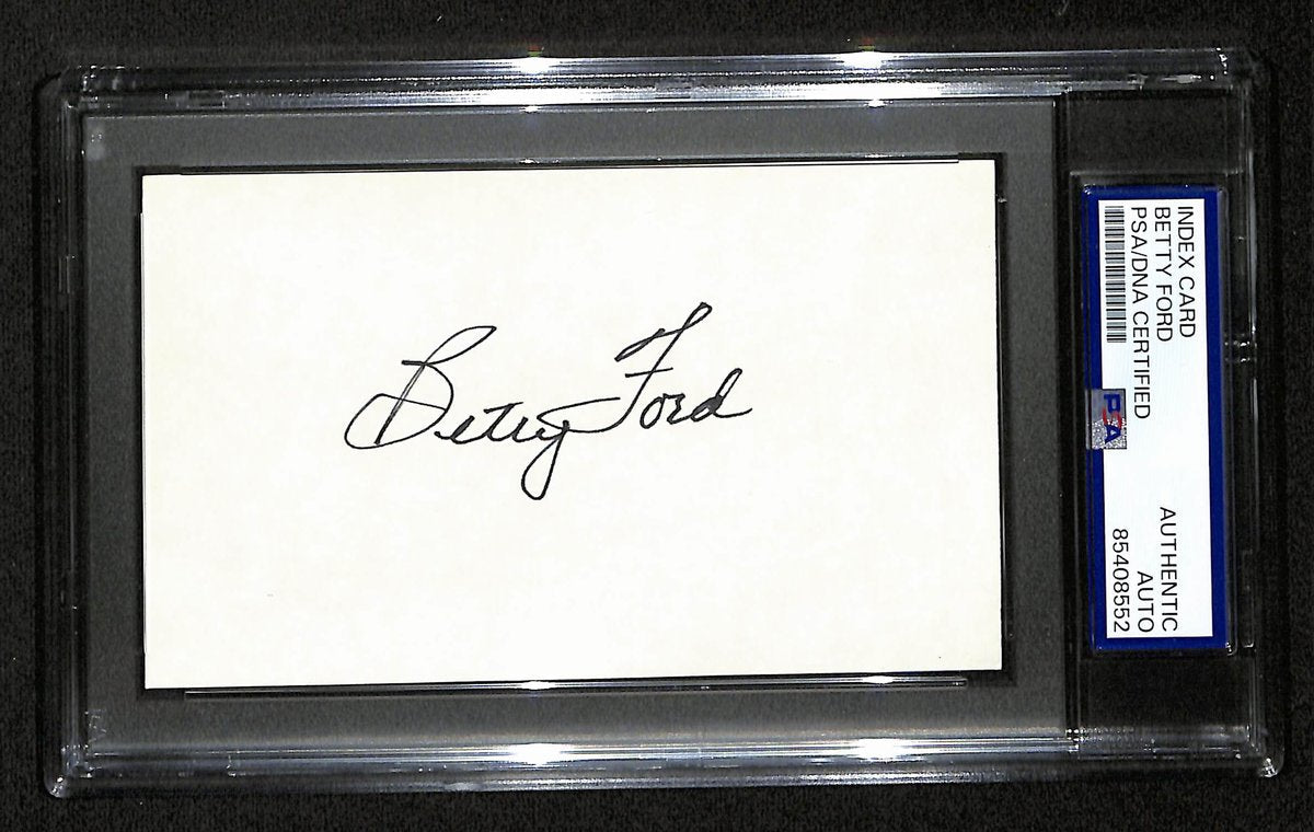Betty Ford Signed/Autographed 3x5 Index Card 1st Lady PSA/DNA 194200