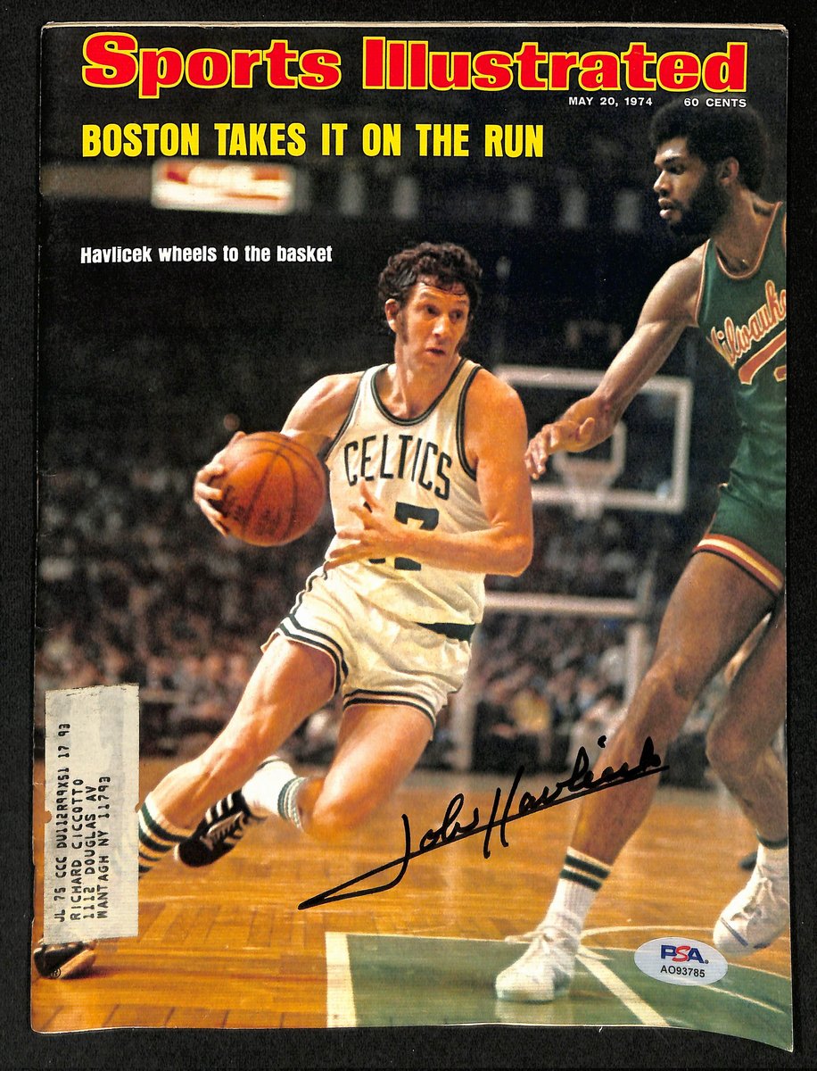 John Havlicek HOF Signed 5/20/1974 Sports Illustrated Magazine PSA/DNA 193697