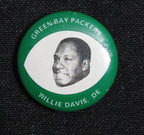 Vintage 1969 Drenks Potato Chips Willie Davis Pin Green Bay Packers 193870