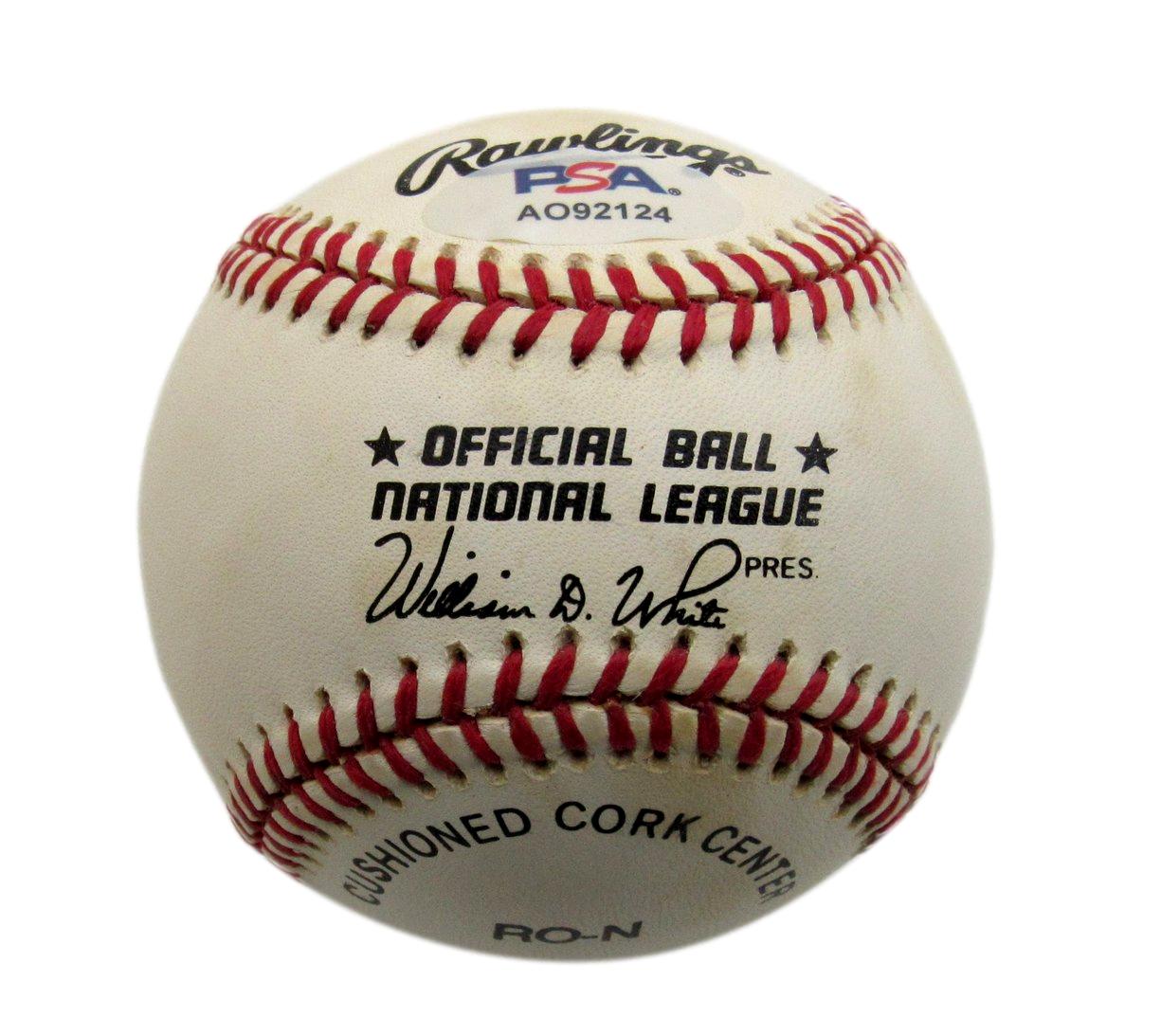 Richie Ashburn HOF Signed/Auto ONL Baseball Philadelphia Phillies PSA/DNA 194370