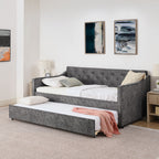Daybed With Pop Up Trundle And USB Charging Armrest
