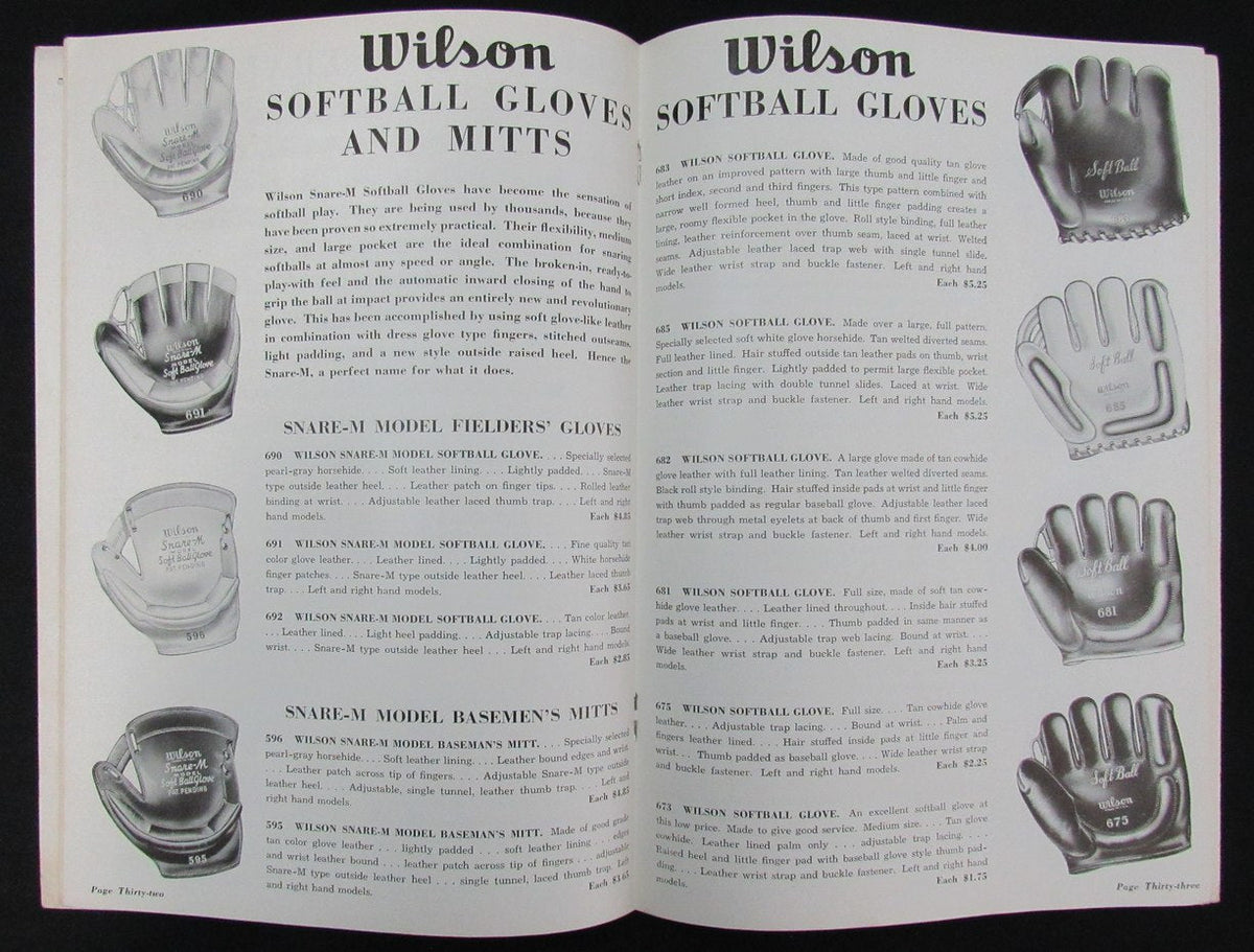 1941 Wilson Spring & Summer Sports Equipment Catalog 193500