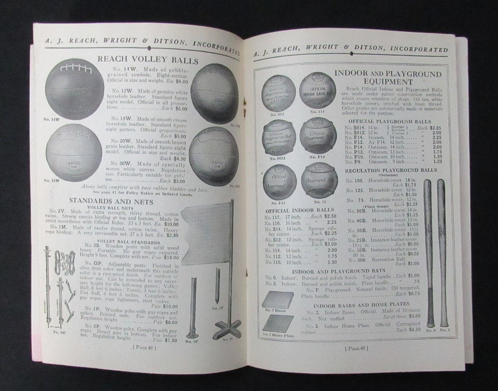 1929 Reach, Wright, & Ditson Fall and Winter Athletic Equipment Catalog 193854