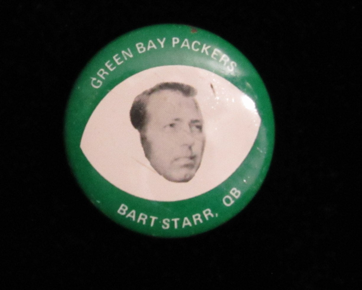 Vintage 1969 Drenks Potato Chips Bart Starr Pin Green Bay Packers 193876