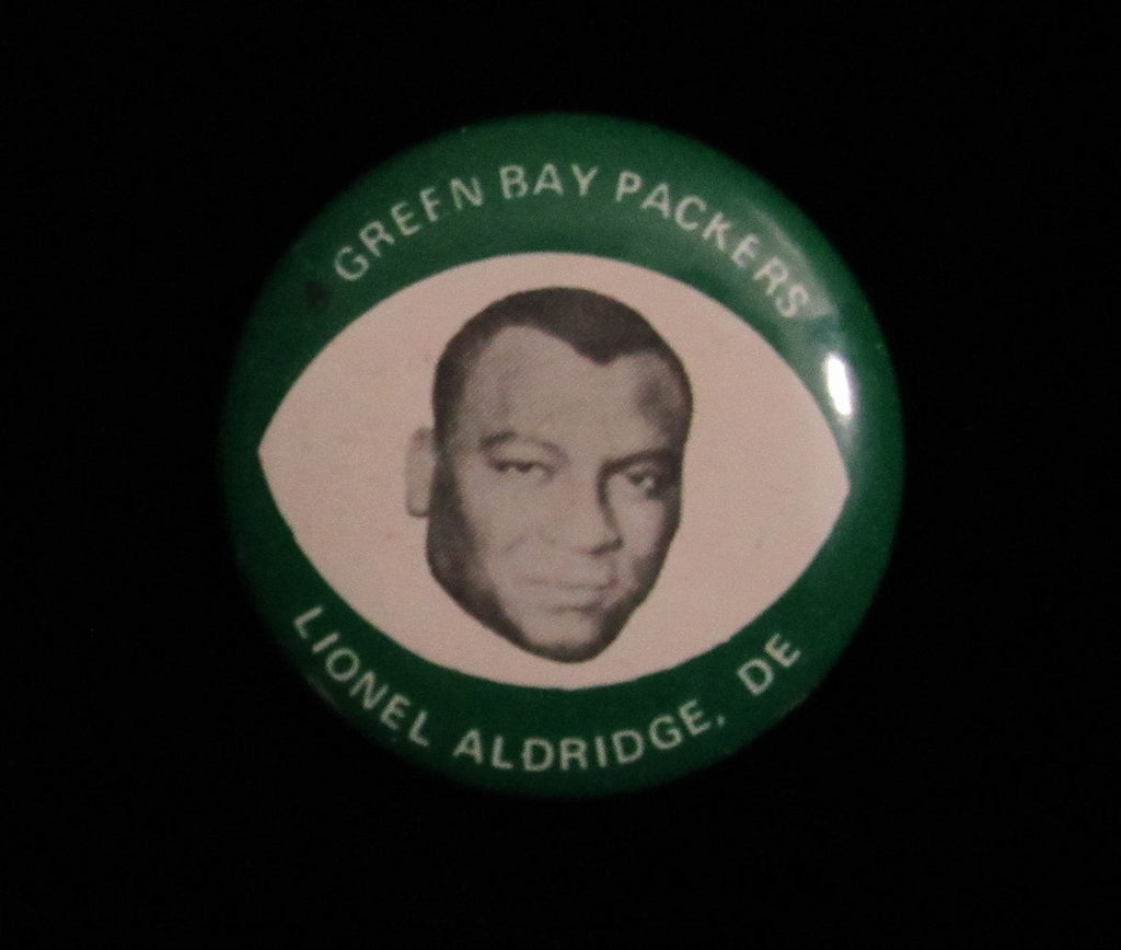 Vintage 1969 Drenks Potato Chips Lionel Aldridge Pin Green Bay Packers 193877