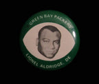 Vintage 1969 Drenks Potato Chips Lionel Aldridge Pin Green Bay Packers 193877