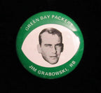 Vintage 1969 Drenks Potato Chips Jim Grabowski Pin Green Bay Packers 193881