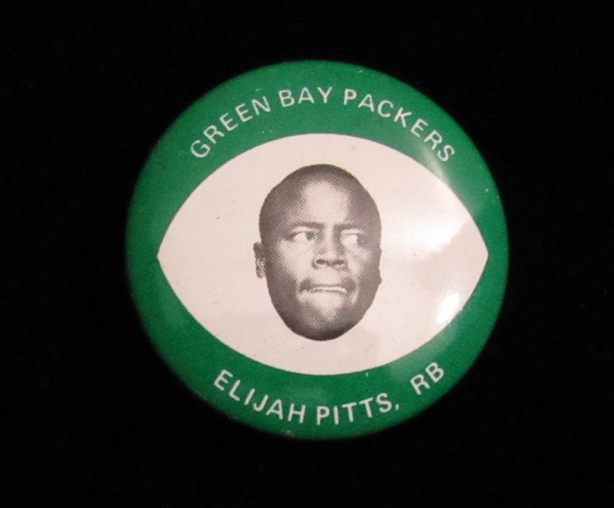 Vintage 1969 Drenks Potato Chips Elijah Pitts Pin Green Bay Packers 193885
