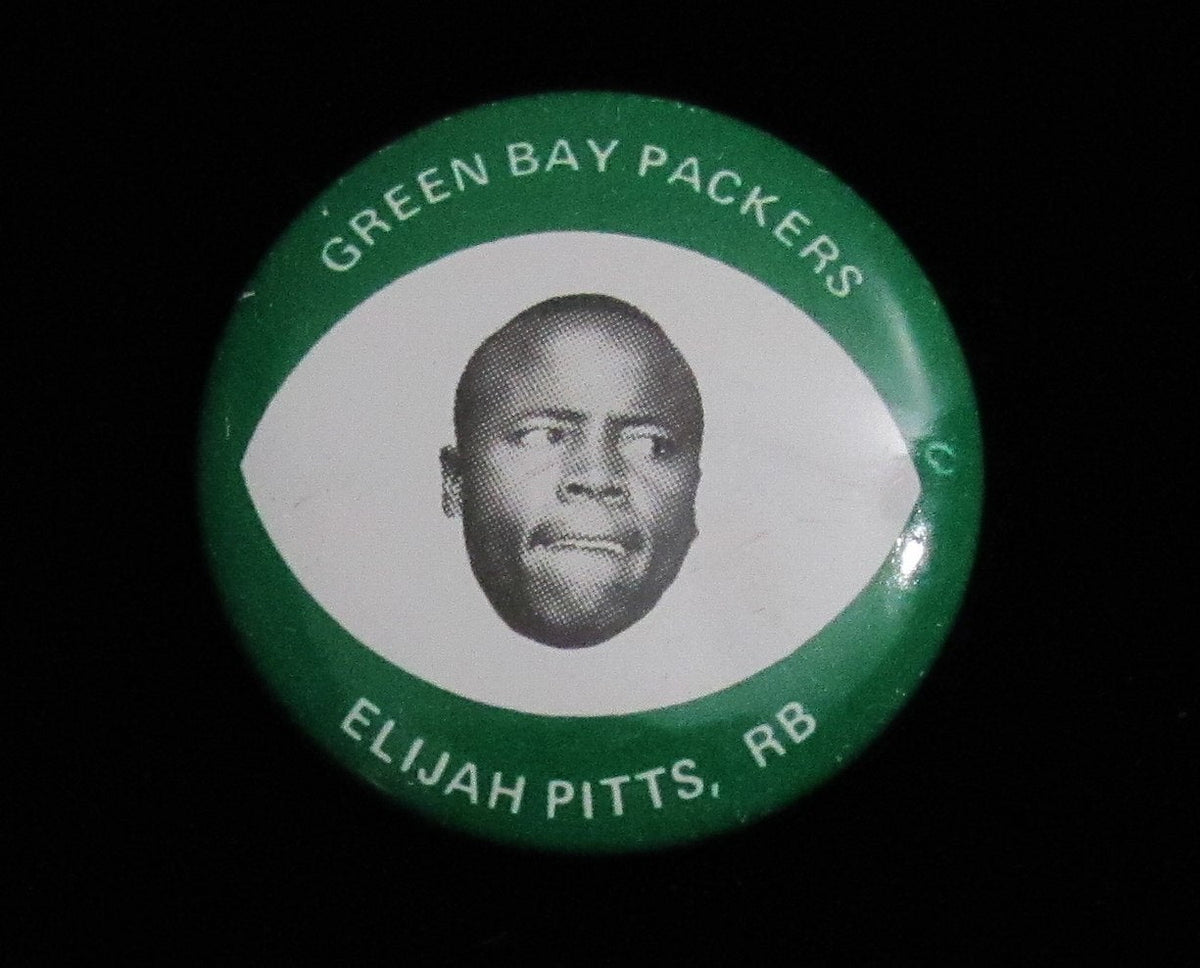 Vintage 1969 Drenks Potato Chips Elijah Pitts Pin Green Bay Packers 193888