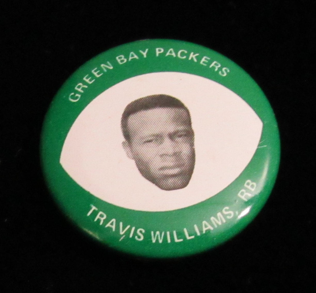 Vintage 1969 Drenks Potato Chips Travis Williams Pin Green Bay Packers 193890