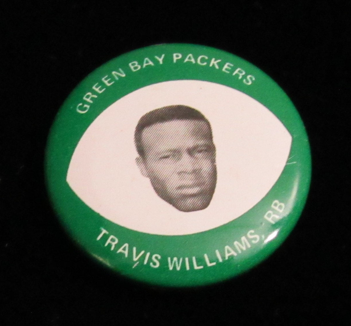 Vintage 1969 Drenks Potato Chips Travis Williams Pin Green Bay Packers 193890