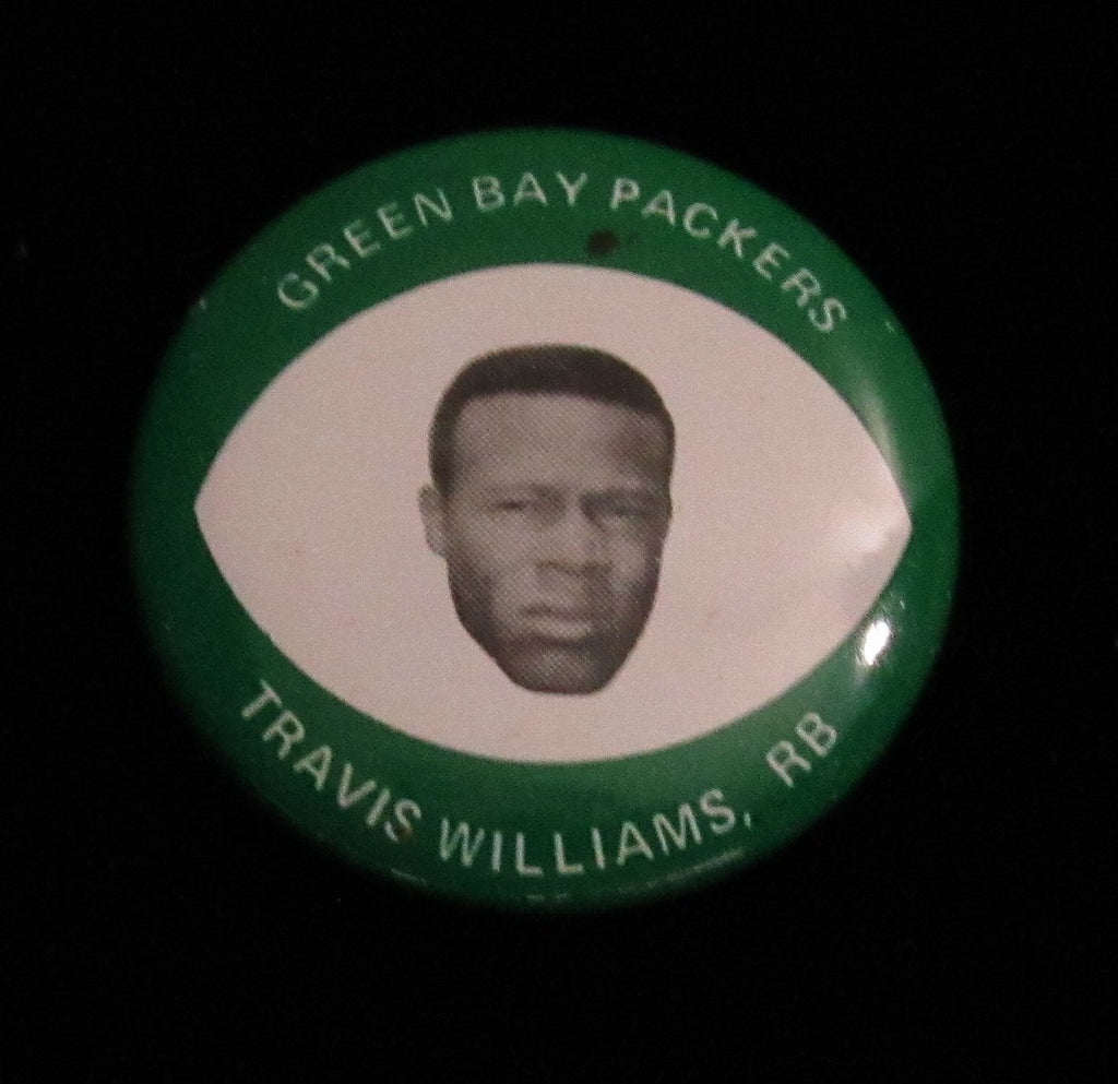 Vintage 1969 Drenks Potato Chips Travis Williams Pin Green Bay Packers 193892
