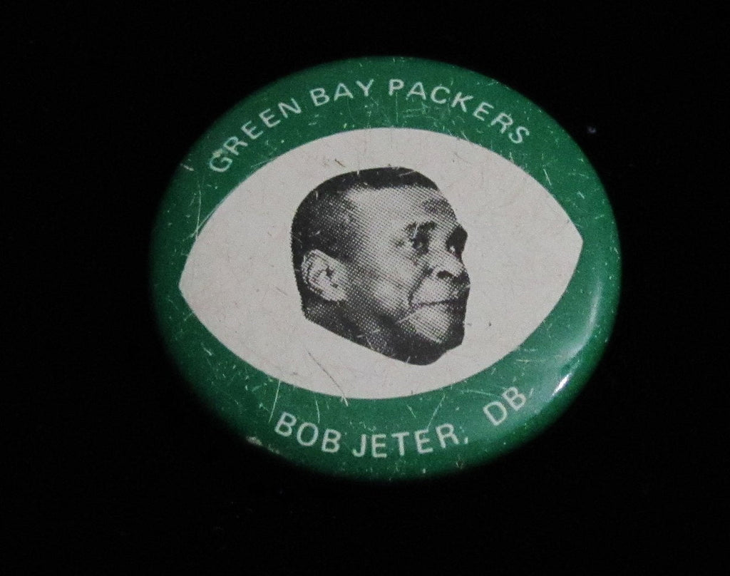 Vintage 1969 Drenks Potato Chips Bob Jeter Pin Green Bay Packers 193897
