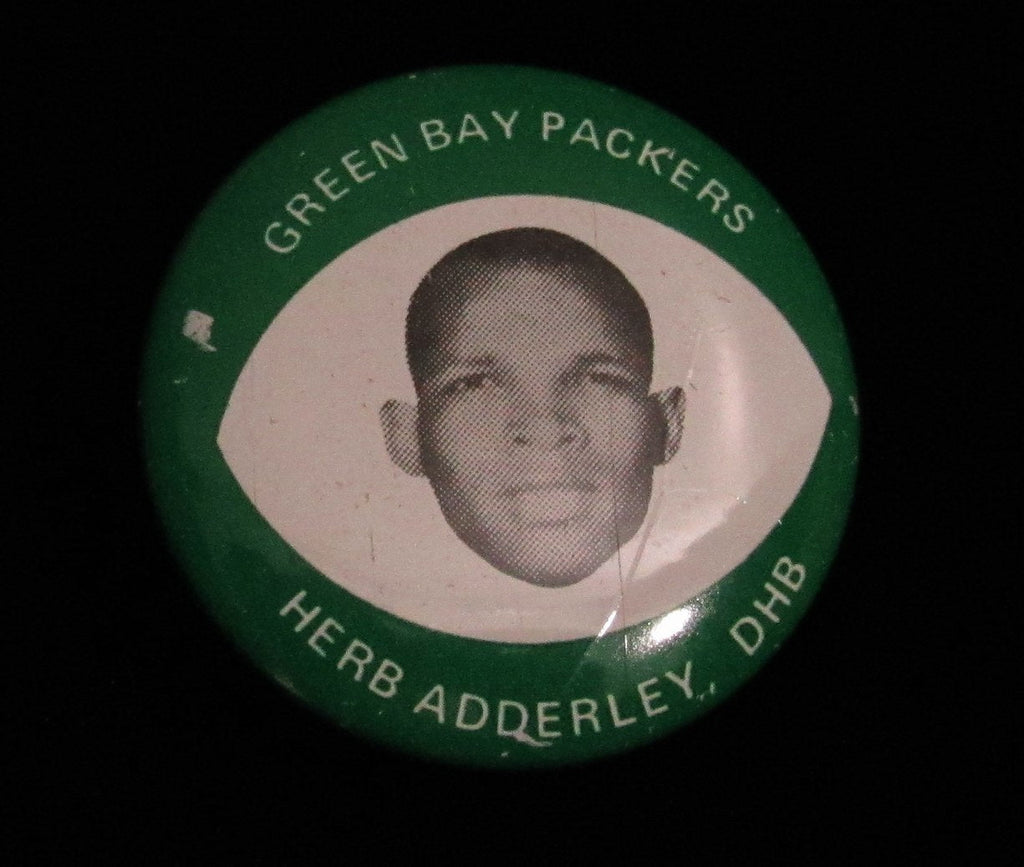 Vintage 1969 Drenks Potato Chips Herb Adderley Pin Green Bay Packers 193903