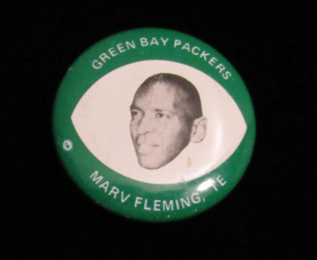 Vintage 1969 Drenks Potato Chips Marv Fleming Pin Green Bay Packers 193905