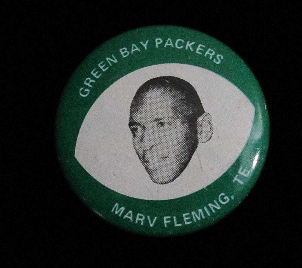 Vintage 1969 Drenks Potato Chips Marv Fleming Pin Green Bay Packers 193907