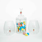 3D Easter Bunny Jar & Wine Glass Collection