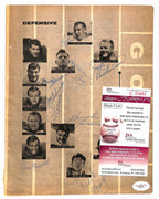 1957 NFL All-Pros Signed (9) 8.5x11 Magazine Page Photo Marchetti JSA 194951