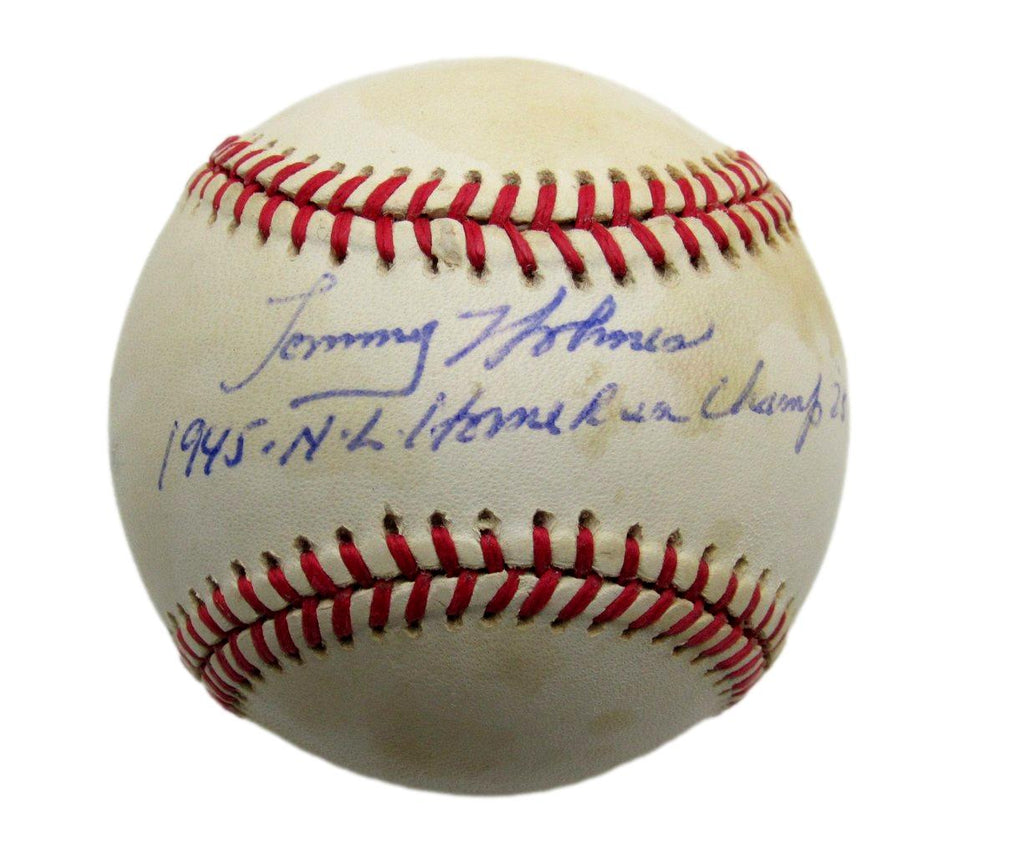 Tommy Holmes Signed/Inscribed ONL Baseball Boston Braves PSA/DNA 194406