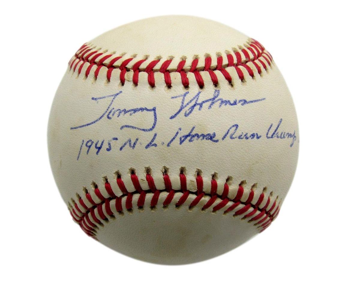 Tommy Holmes Signed/Inscribed ONL Baseball Boston Braves PSA/DNA 194407