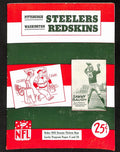 1950 Pittsburgh Steelers vs. Washington Redskins Program Sammy Baugh 194932