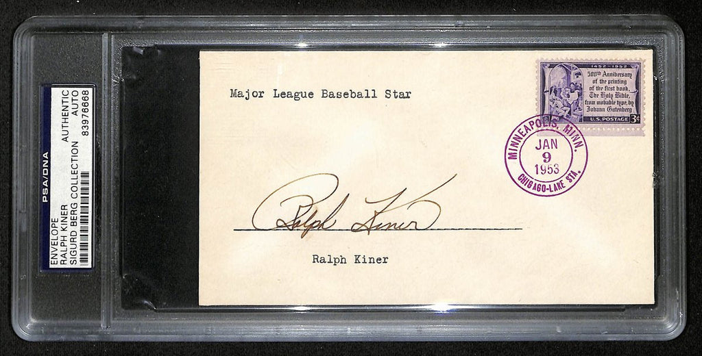 Ralph Kiner HOF Signed/Autographed 1953 FDC Envelope Pirates PSA/DNA 193789