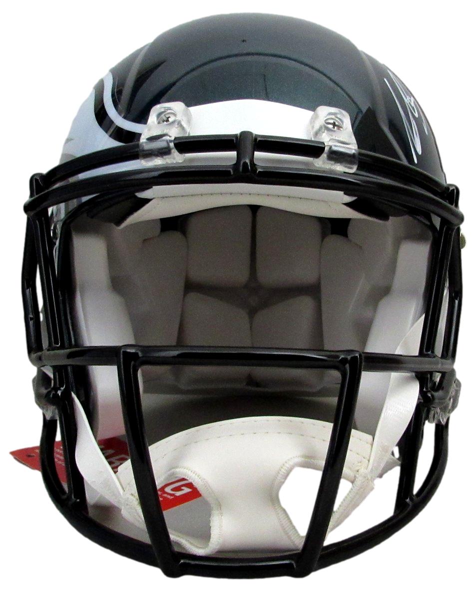 A.J. Brown Signed Full Size Authentic SB LIX Champ Helmet Eagles Beckett 195534