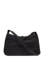 Saint Laurent Men 'Le 5 À 7' Black Shoulder Bag With Cassandre Fastening In Recycled Nylon Man