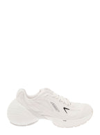 Givenchy Men 'Tk-Mx' White Low Top Sneakers With Side Logo Print In Mesh And Faux Leather Man