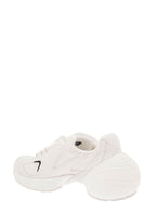 Givenchy Men 'Tk-Mx' White Low Top Sneakers With Side Logo Print In Mesh And Faux Leather Man
