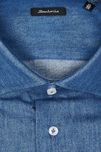 Sartorio Denim Snap Button Cotton Shirt