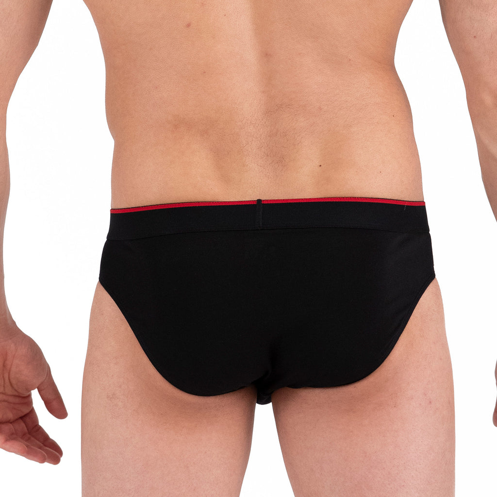 3 Pack Stretch Brief // Red + Gray + Black