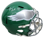 Josh Sweat Signed Kelly-Green Full-Size Replica Helmet Eagles Beckett 195550