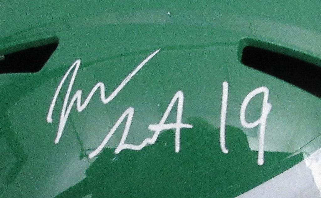 Josh Sweat Signed Kelly-Green Full-Size Replica Helmet Eagles Beckett 195550