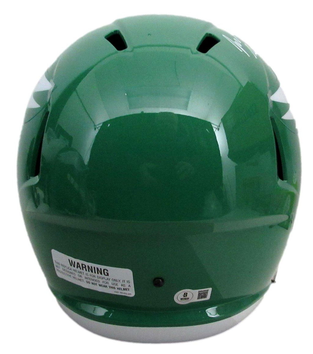 Josh Sweat Signed Kelly-Green Full-Size Replica Helmet Eagles Beckett 195550