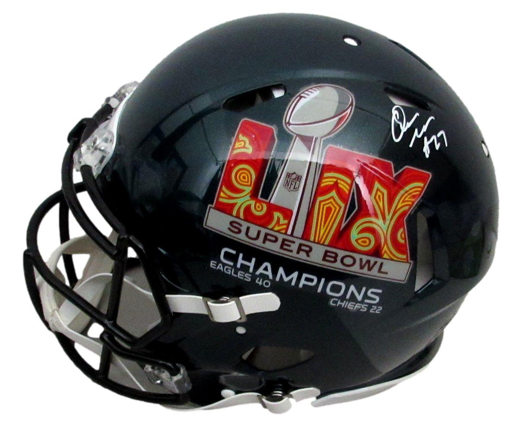Quinyon Mitchell Signed Full Size Authentic SB LIX Champs Helmet Eagles PSA/DNA