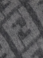 Fendi Men Grey Sweater With Jacquard Ff Motif In Wool Man