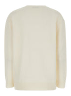 Max Mara Women White Sweater With 1951 Logo In Wool And Cashmere Woman