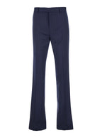 Givenchy Men Blue Flared Pants With High Waist In Wool Man