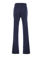 Givenchy Men Blue Flared Pants With High Waist In Wool Man